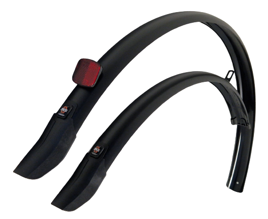 Sks spatbordset 28 inch kunststof 45 mm mat zwart