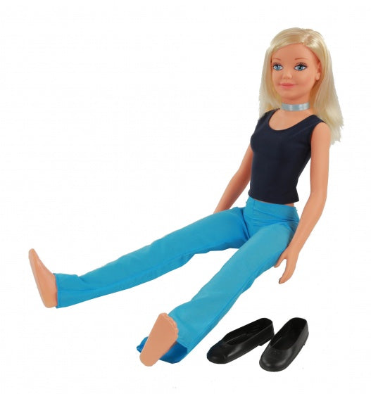 tienerpop 105 cm meisjes blauw