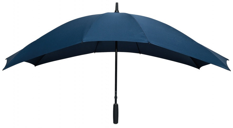 duo-paraplu handopening 148 cm donkerblauw