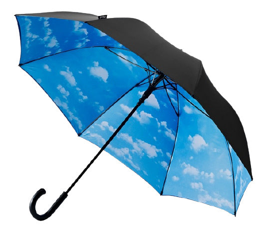 golfparaplu automatisch 120 cm polyester zwart/blauw