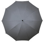 golfparaplu Windproof handopening 130 cm grijs