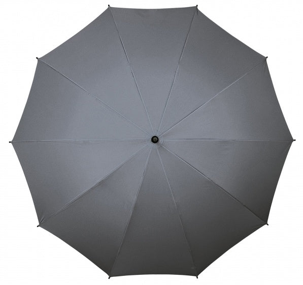 golfparaplu Windproof handopening 130 cm grijs
