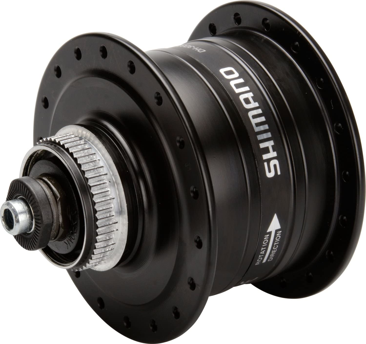 Shimano Dh-3d37-qr naafdynamo 36g uitval disc 6v/3 watt zwart