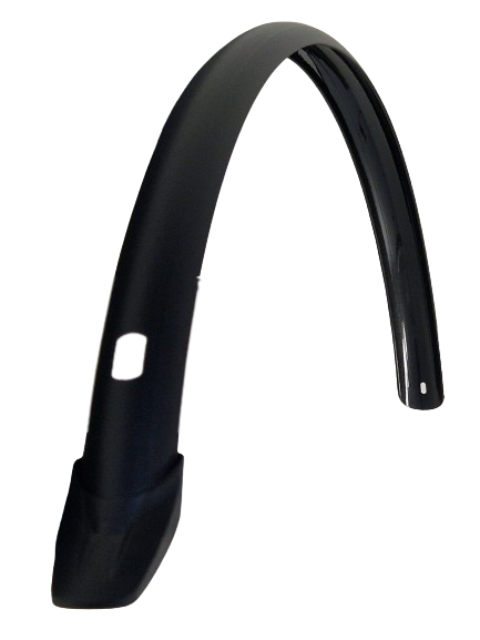 Euro Achterspatbord 28 inch kunststof 45 mm mat zwart