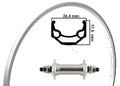 Kgs voorwiel 28 inch (622) zac 19s zilver vaste as