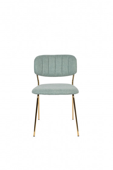eetkamerstoel Jolien 79 x 56,5 x 49 cm groen/goud