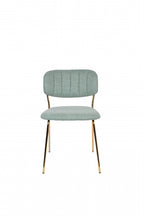 eetkamerstoel Jolien 79 x 56,5 x 49 cm groen/goud