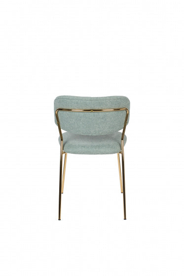 eetkamerstoel Jolien 79 x 56,5 x 49 cm groen/goud