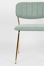 eetkamerstoel Jolien 79 x 56,5 x 49 cm groen/goud