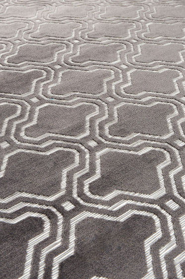 vloerkleed Feike 160x230 cm viscose/polykatoen grijs/wit