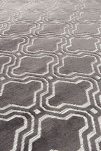 vloerkleed Feike 160x230 cm viscose/polykatoen grijs/wit