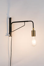 Feliz lifestyle Wandlamp Lasse 23,5 x 4 x 38 cm staal zwart