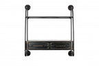 wandrek Feng 81 x 85,5 cm staal donkergrijs/roestbruin