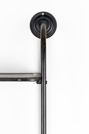 wandrek Feng 81 x 85,5 cm staal donkergrijs/roestbruin