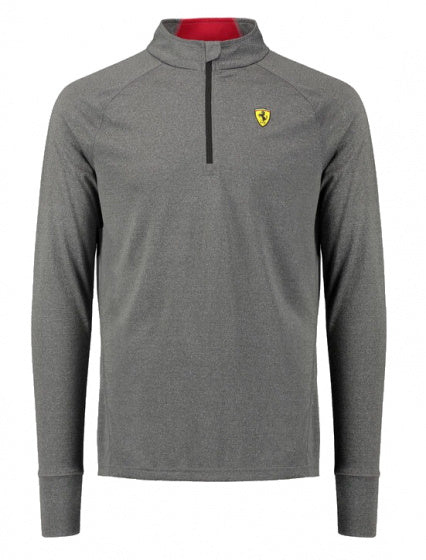sportshirt Scuderia heren polyester grijs maat XS