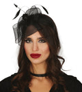 diadeem met bloem dames polyester zwart one-size