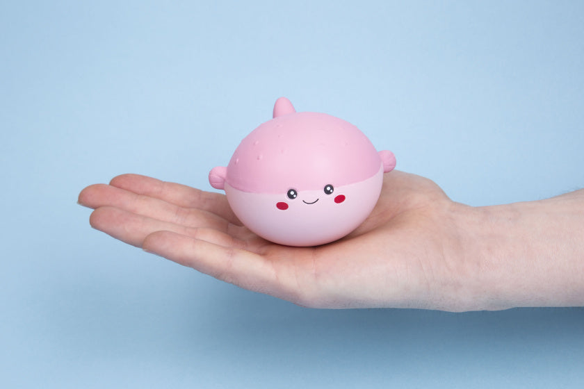 stressbal Vis polyester roze