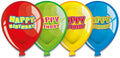 ballonnen Happy Birthday 23 cm karton 6 stuks