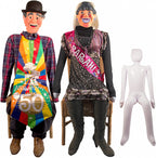 opblaaspop Abraham of Sarah 50 jaar 130 cm wit