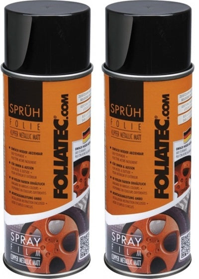 spuitfolie set 2 x 400 ml metallic koper (mat)