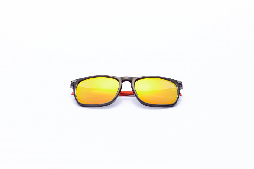 Formula Zonnebril unisex rechthoekig cat.4 zwart/oranje