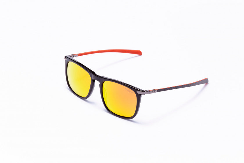 Formula Zonnebril unisex rechthoekig cat.4 zwart/oranje