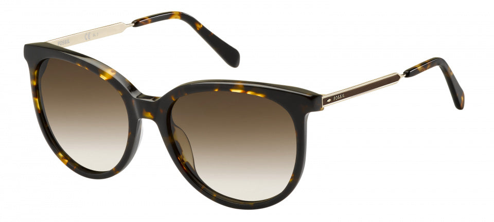 FOS 3064/S zonnebril dames donkerbruin/bruin gradient
