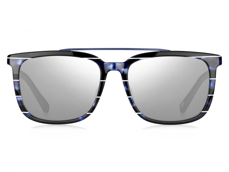 zonnebril FOS2090 heren blauw havana/ zilver