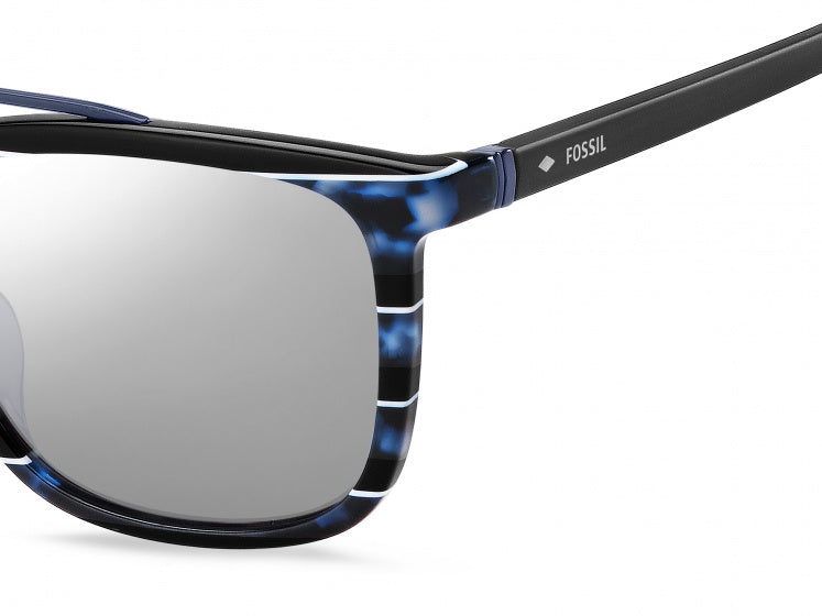 zonnebril FOS2090 heren blauw havana/ zilver