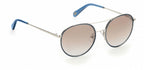 Fossil Zonnebril Fos 2100/G/S dames rond staal blauw/bruin