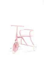 classic driewieler foxrider roze met houten zitting