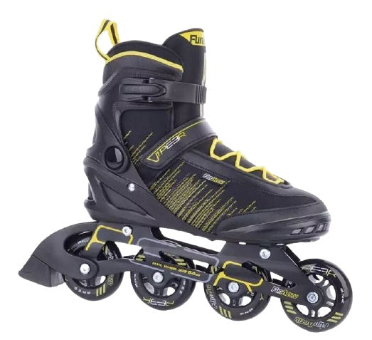inlineskates Peer III aluminium zwart/geel maat 38