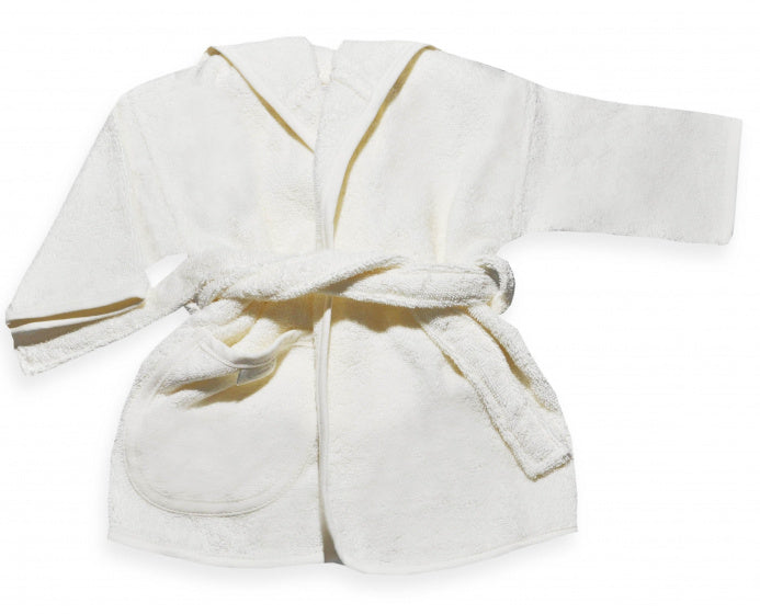 badjas junior katoen crème maat 86/92