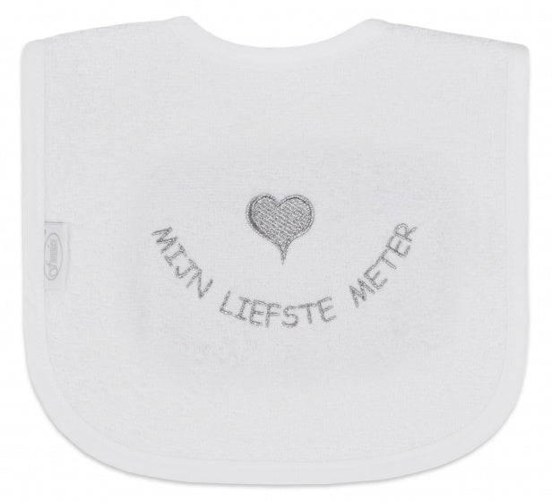 slabber Mijn liefste meter junior 40 cm katoen wit
