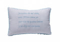 decoratiekussen Jesusito de mi vida 30 cm wit/blauw