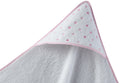 badcape 100 x 100 cm roze/wit