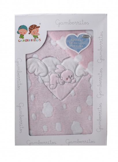laken set hartje polyester middel roze 3-delig