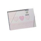 laken set roze hartjes 3-delig middel