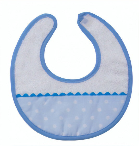 slabbetje 20 cm stippen blauw