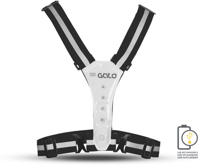 Gato Safer sport vest led usb antraciet one size