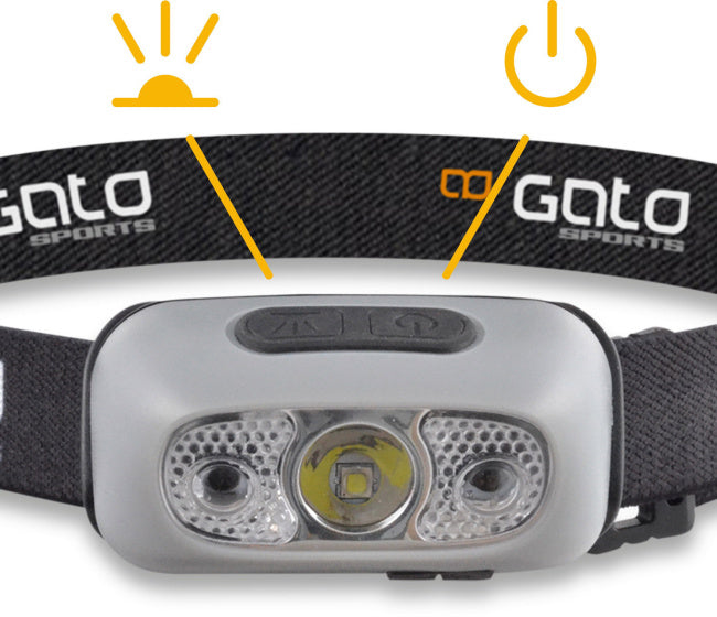 hoofd- helmlamp USB grijs one-size