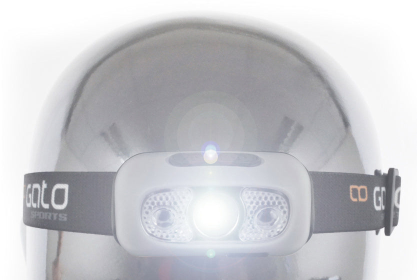 hoofd- helmlamp USB grijs one-size