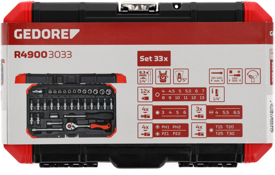 Gedore red r49003033 33-delige dopsleutelset 1 4'' - 3300051
