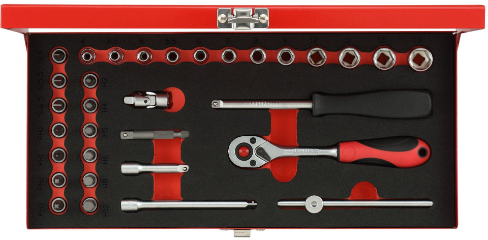 Gedore red | r49004033 | dopsleutelset | 1 4” | 4-13 mm | 32-delig - r49004033