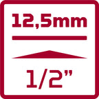 Gedore dopsleutel + ratel 1 2” | 6-kt | + rail | 12-dlg - 3300030