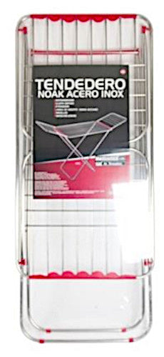 droogrek Matteus 180 x 92 cm RVS zilver/rood