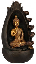 Gerimport Fontein met boeddha 37 x 30 x 71 cm polyresin bruin/goud