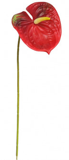 kunstbloem anthurium 62 cm rood