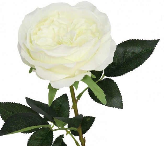 kunstbloem roos 67 x 15 cm wit