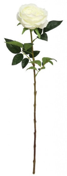 kunstbloem roos 67 x 15 cm wit